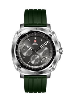 SWISS MILITARY Swiss Military Dom 4 Smartwatch - 1.43" AMOLED, Call Features, Multi Language, Heart Rate/BP/Oxygen Level Monitoring, Wireless Charging, 5-7 Days Battery Life,IP67, Compatibility: iOS/Android- Green  - Image 1