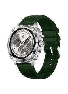 SWISS MILITARY Swiss Military Dom 4 Smartwatch - 1.43" AMOLED, Call Features, Multi Language, Heart Rate/BP/Oxygen Level Monitoring, Wireless Charging, 5-7 Days Battery Life,IP67, Compatibility: iOS/Android- Green  - Image 2