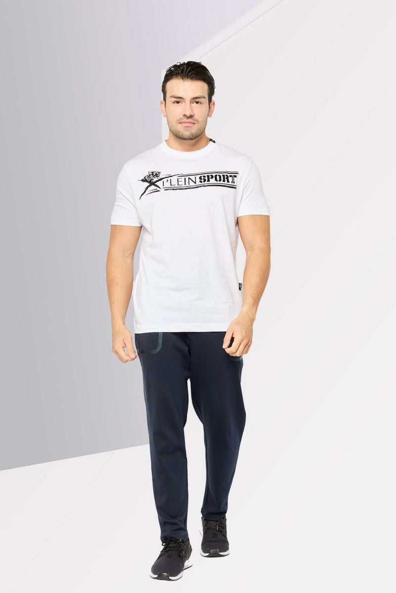 PHILIPP PLEIN Plein Sport Men Sportswear Fit Short Sleeve Outdoor T-Shirt, White - Image 2