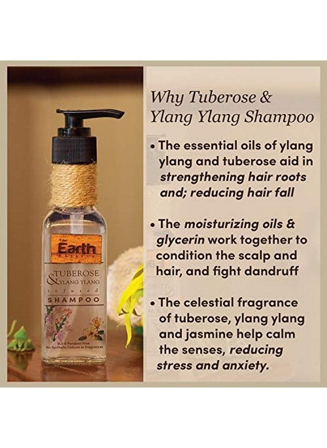 The Earth Reserve Tuberose & Ylang Ylang Natural Shampoo Chemical Free And Made With Pure Essential Oils Gentle & Mild 100 Ml  - Image 3