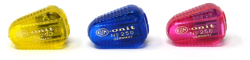 Kum 105.11.21 Polystyrene Lead Pointer 2-Hole Pencil Sharpeners with Container, Colors Vary - Image 2
