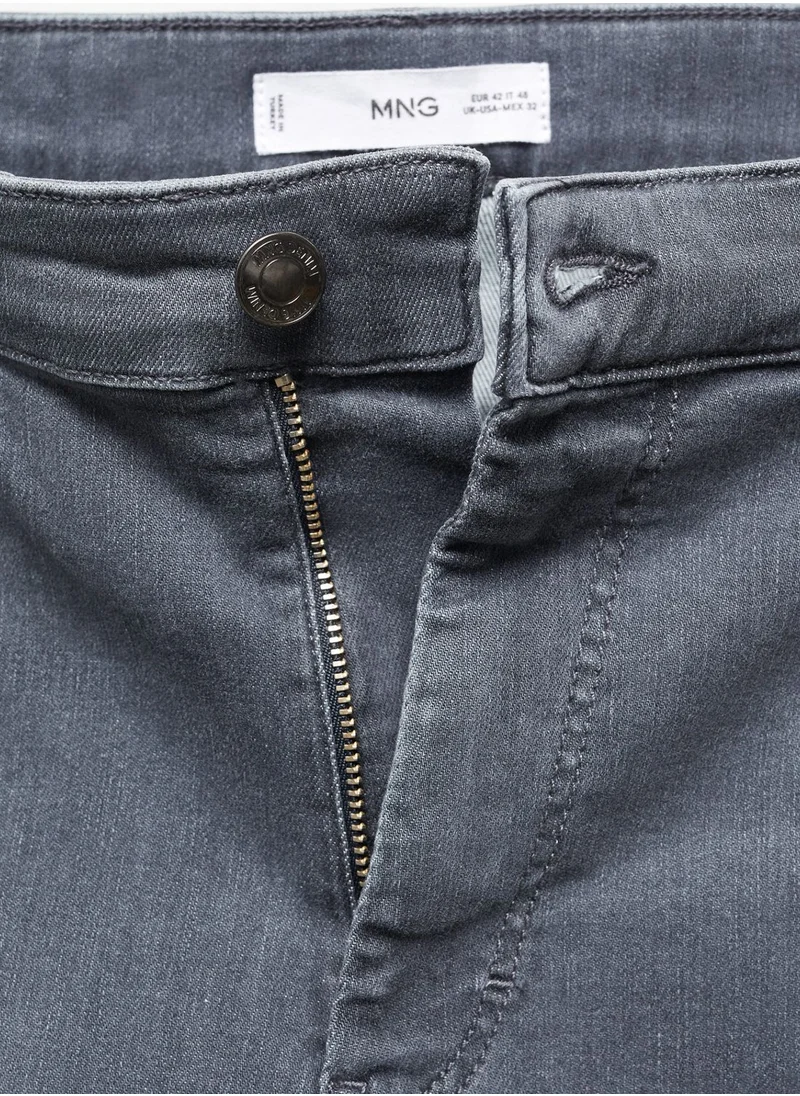 مانجو مان Straight Fit Mid Wash Jeans