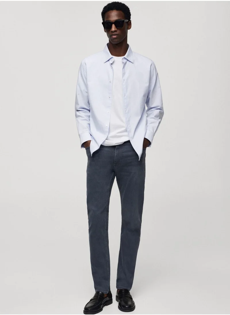 مانجو مان Straight Fit Mid Wash Jeans