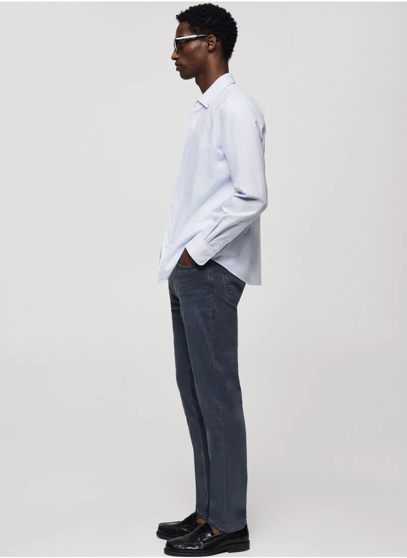 مانجو مان Straight Fit Mid Wash Jeans