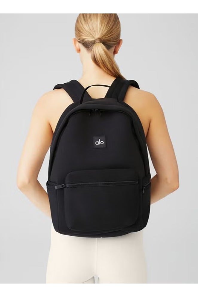 alo ALO double-shoulder backpack, water-resistant matte black fitness bag - Image 5