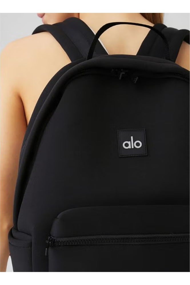 alo ALO double-shoulder backpack, water-resistant matte black fitness bag - Image 4