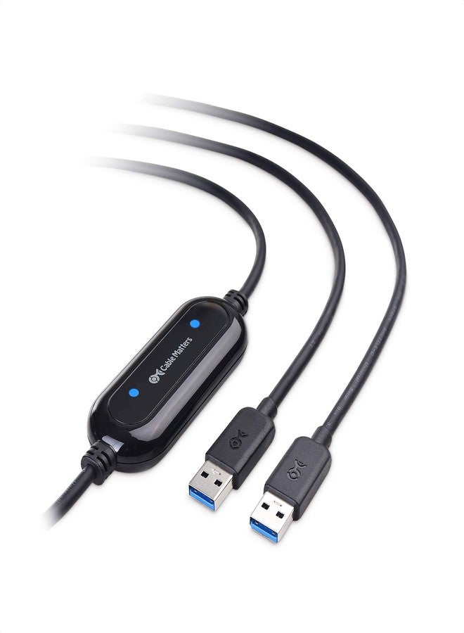 Cable Matters USB 3.0 Data Transfer Cable PC to PC for Windows, USB Transfer Cable in 6.6 ft - Easy Computer Sync Software Key Included, Works with Windows 11/10/8/7/Vista/XP, Compatible with PCMover - Image 1