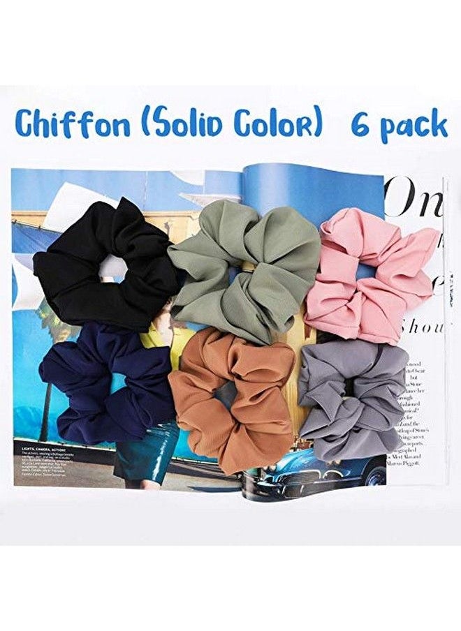Fameza FAMEZA Women's Chiffon Flower Hair Scrunchies, Pack of 24 (Multicolour)  - Image 4