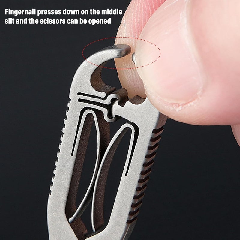Nose Hair Beauty Scissor, Ti Alloy Round Tip Grooming Scissor Nose Hair Trimming Tool for Eyebrows Beard - Image 5