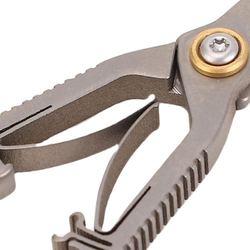 Nose Hair Beauty Scissor, Ti Alloy Round Tip Grooming Scissor Nose Hair Trimming Tool for Eyebrows Beard - Image 3