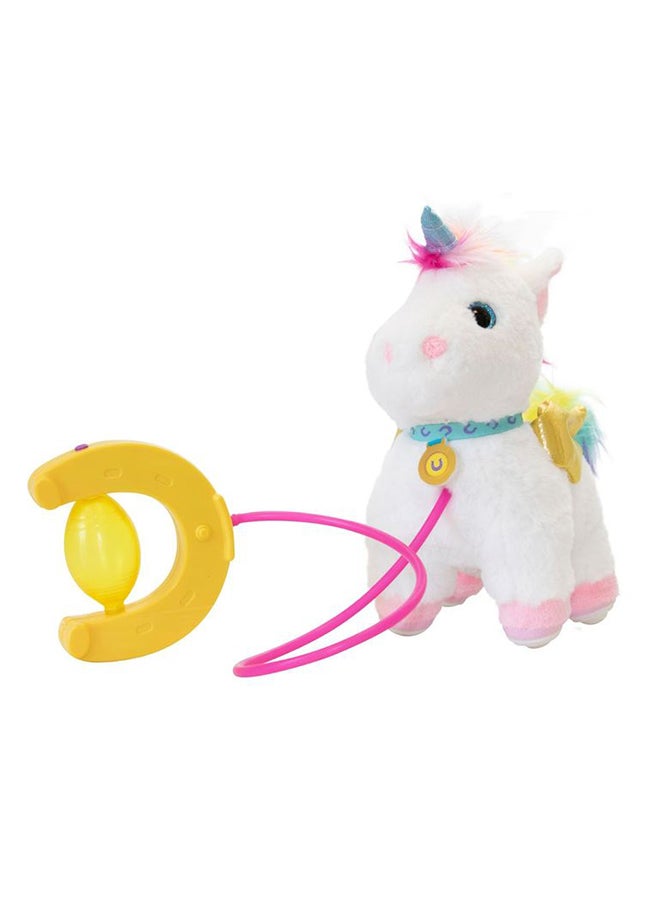 EOLO Sprint Puppy - Pull Along Plush With Sounds, Patented Air Pump System Pop-Up Ears And Tail - Very Stable , Soft & Cuddly - Safety Detachable Leash - Lucky Unicorn - Try Me Open Box - Image 3