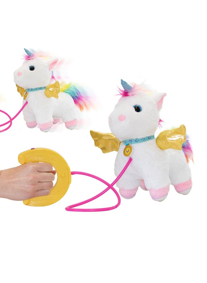 EOLO Sprint Puppy - Pull Along Plush With Sounds, Patented Air Pump System Pop-Up Ears And Tail - Very Stable , Soft & Cuddly - Safety Detachable Leash - Lucky Unicorn - Try Me Open Box - Image 2