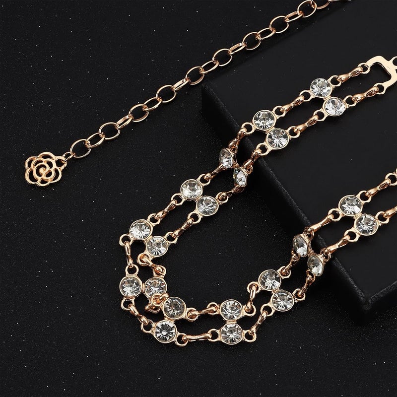 HANNEA® Waist Chain for Women, Layered Rhinestone Hip Belt, Adjustable Gold Chain Belt for Dresses, Fashion Stainless Steel Belly Jewelry, Elegant Ladies Accessory Gifts - Image 4