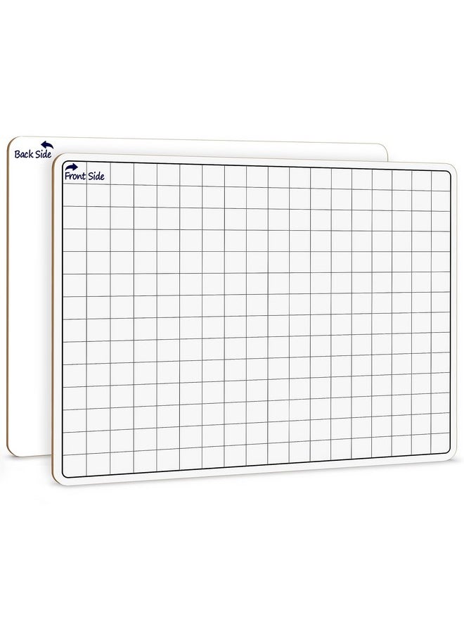 Scribbledo 11”X14” Large Graph Dry Erase Grid Board Double-Sided White Board .75” Cells Drawing Math Grid Lines Graphing Charts Whiteboard For Home School Classroom Teachers And Students  - Image 1