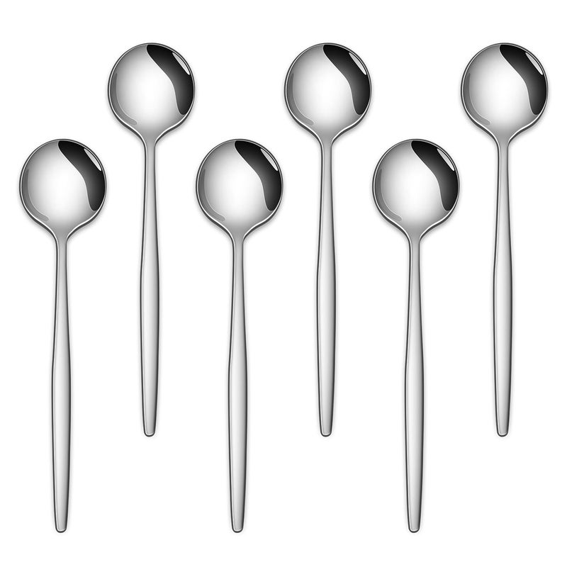 Dehov 5.1 Inches Stainless Steel Coffee & Tea Spoon,6-Piece Cute Mini Spoons For Dessert,Small Espresso Spoons For Dessert,Cute Tiny Spoon - Image 1