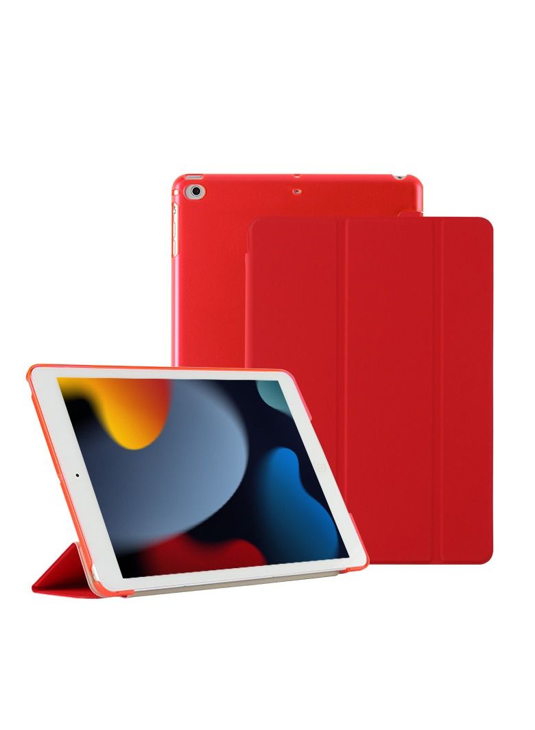 Loquat Protective Tri-Fold Case Cover For iPad red