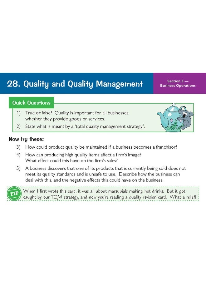 GCSE Business AQA Revision Question Cards  - Image 3