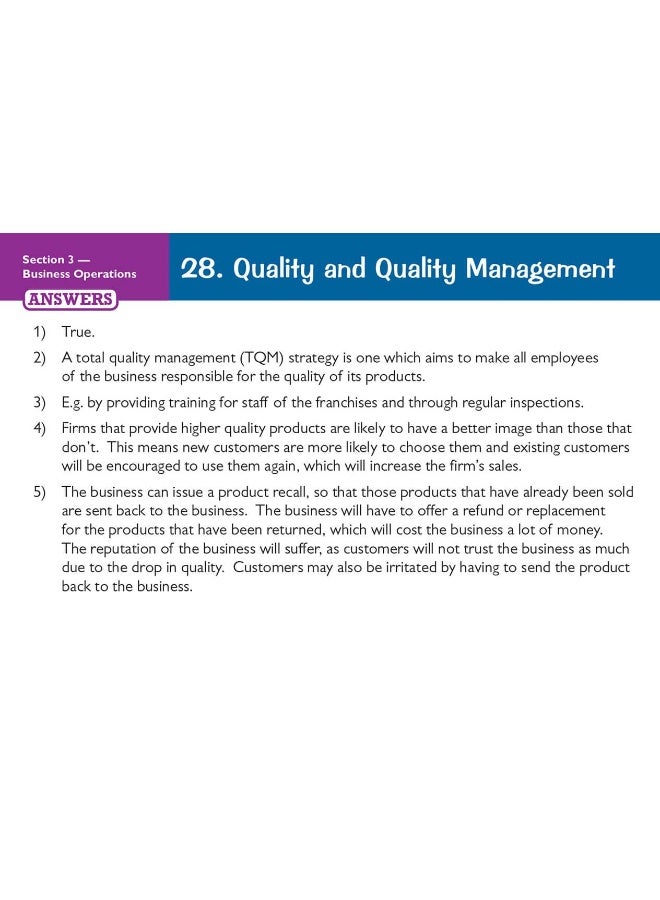 GCSE Business AQA Revision Question Cards  - Image 4