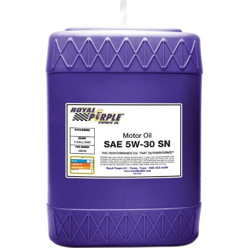 Royal Purple زيت محرك صناعي عالي الأداء SAE 5W-30 مرخص من API - 5 جالون - Image 1