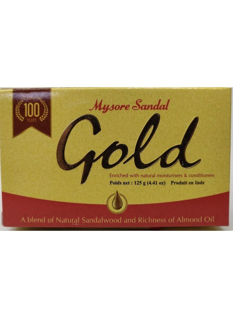 Mysore Sandal Gold Soap, 125 g (Pack of 3) - Image 2