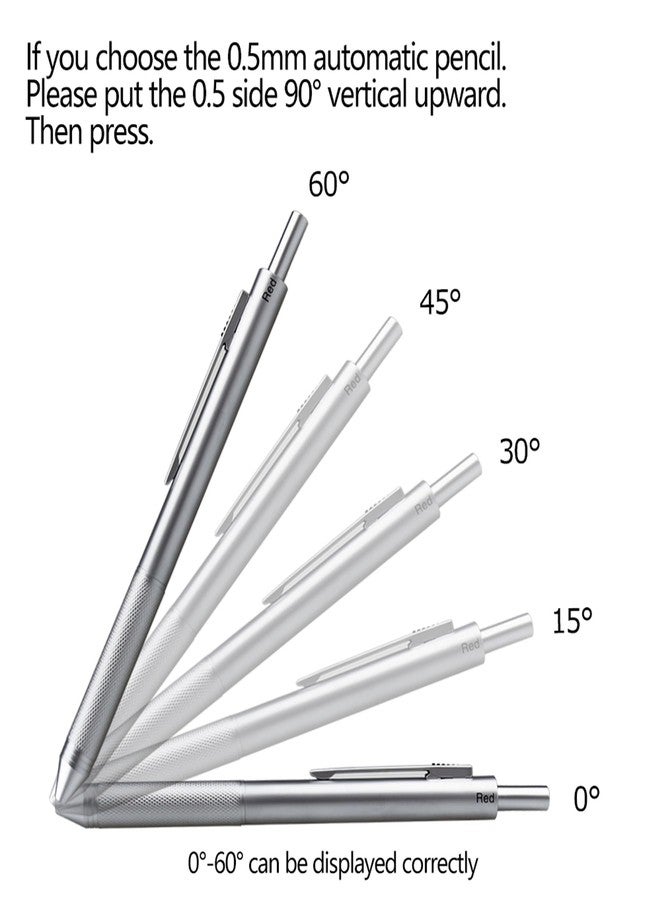 DUNBONG 4 in 1 Multicolor pen, Metal Cased Multifunction Pen, 0.5mm Mechanical Pencil, Red Ball Pen, Blue BallPen and Black Ball Pen (Silver) - Image 4