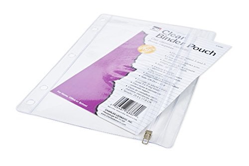 Charles Leonard Pencil Pouch for Binder, 1 Pocket with Zipper Closure, Clear Vinyl, 24-Pack (76380-ST) - Image 4