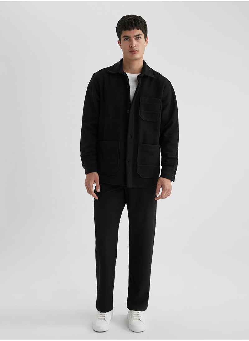 DeFacto - Regular Fit Lined Long Sleeve Wool Shirt - Image 1