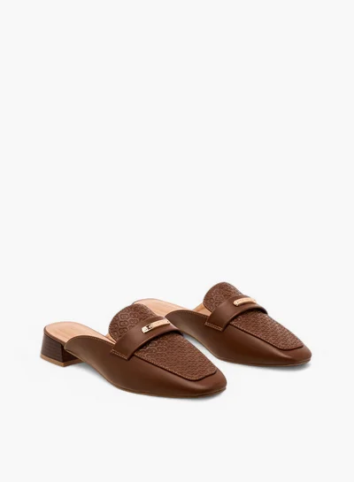 Celeste Women's Monogram Textured Slip-On Loafers