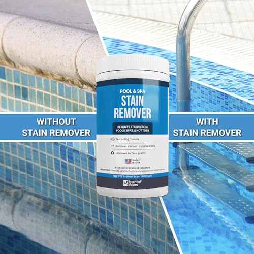 Essential Values Swimming Pool & Spa Stain Remover (2 LBS) - Compatible with Vinyl Liners, Fiberglass & Metals - Effective Formula Removes Rust & Tough Stains - Image 2