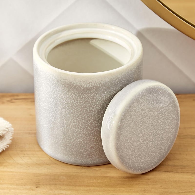 Home Centre Home Centre Noelle Reactive Ceramic Cotton Jar  - Image 4