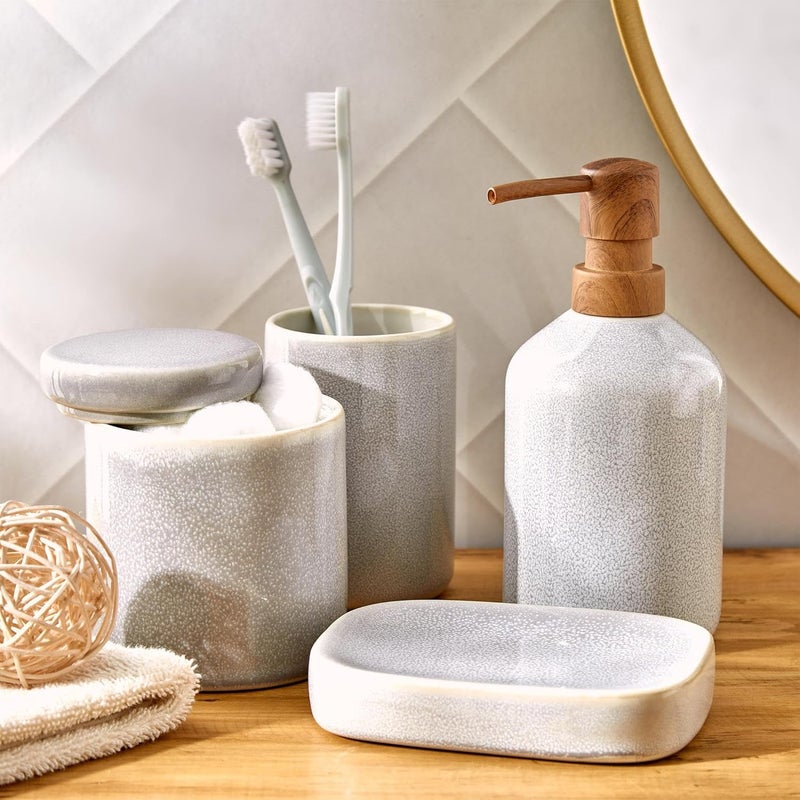 Home Centre Home Centre Noelle Reactive Ceramic Cotton Jar  - Image 2