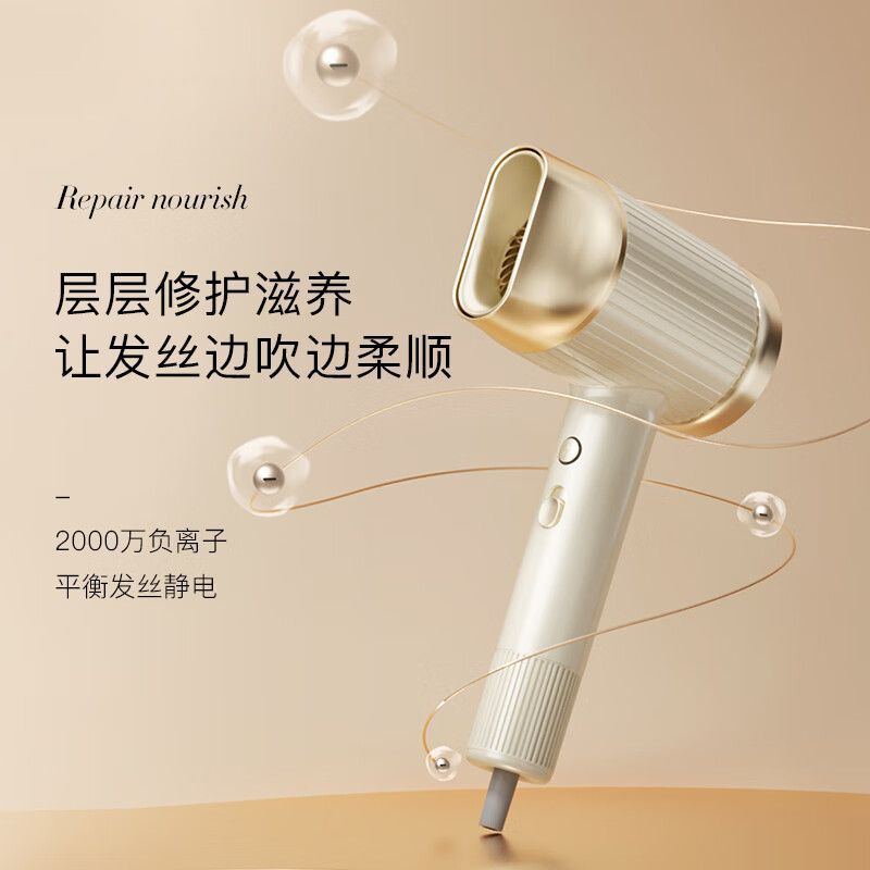Apiyoo PF1 Constant Temperature Negative Ion Fast-Drying Hair Dryer, White - Image 2