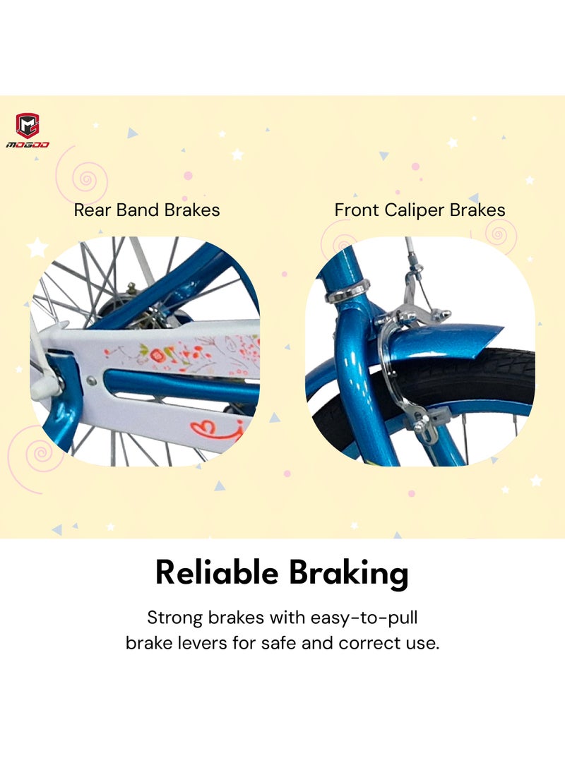 MOGOO Joy 20-Inch Girls Bike | 20-Inch Wheel Size | Adjustable Seat | Blue Color - Image 4