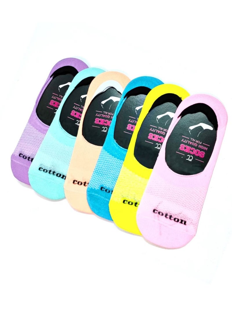 Bundle of 6 multicolor secret girly socks 