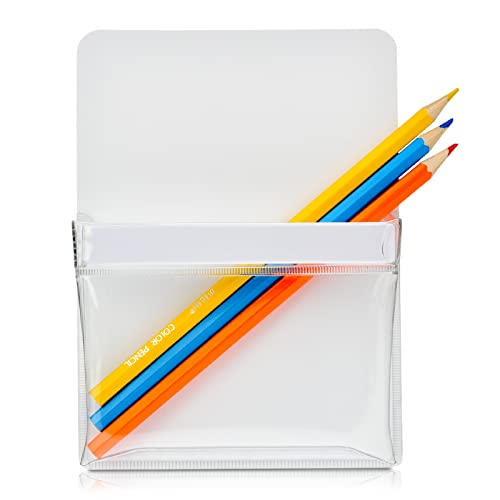 TecUnite 2 Pieces Magnetic Pencil Holder Plastic Cup Pencil Holders Storage Pocket for Refrigerator Whiteboard Pens Markers Locker Accessories - Image 4