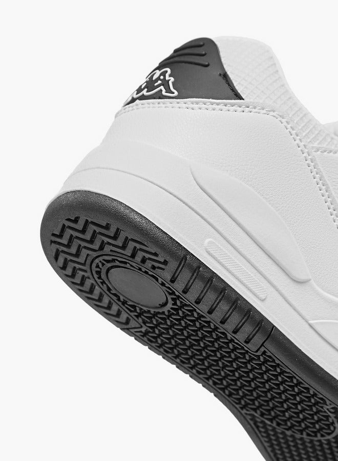 Kappa Boys' Logo Print Sneakers with Hook and Loop Closure - Image 5