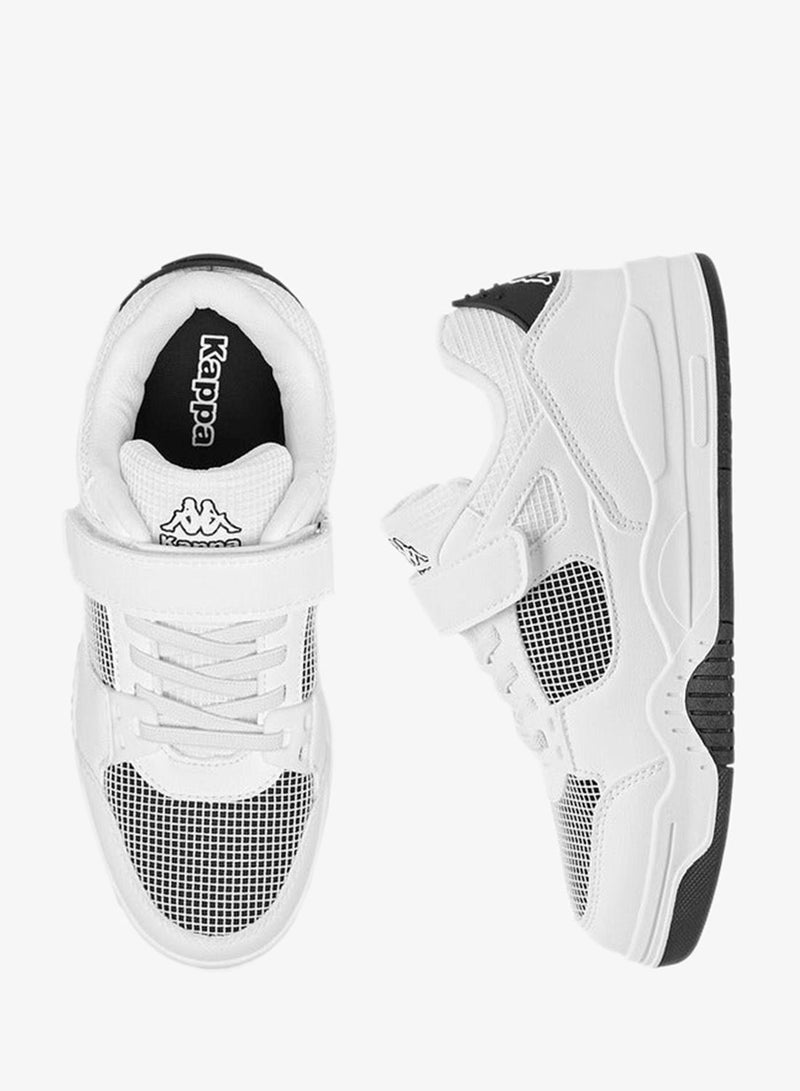 Kappa Boys' Logo Print Sneakers with Hook and Loop Closure - Image 3
