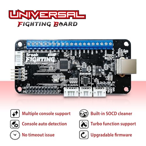 Brook Universal Fighting Board (UFB) - Pre-Installed Header Version, Arcade Stick PCB for XB Series X/S, XB One, 360, PS4, PS3 Consoles and PC, Upgradable with UFB-UP5 - Image 3