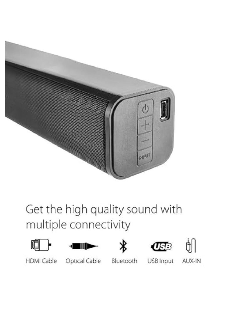 Generic - 2.1ch Soundbar With Wireless Subwoofer, HDMI Bluetooth 5 And LED Display 240W Black EVAUD-SB241B , Wireless Bluetooth Soundbar (Black) - Image 1