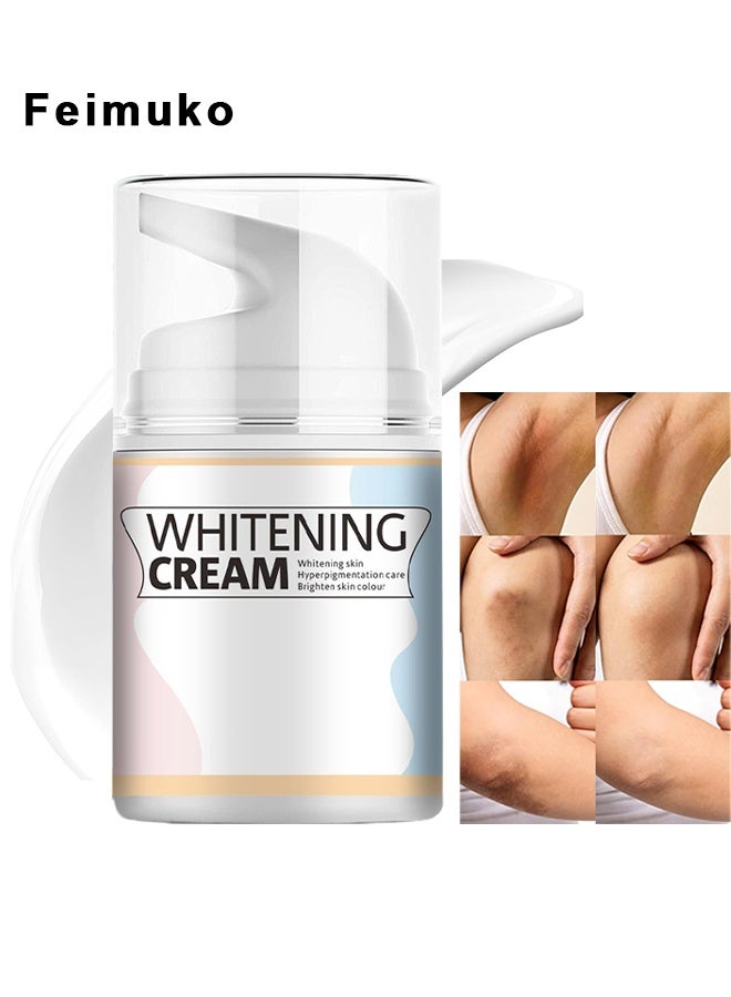 Feimuko Underarm Whitening Cream, Skin Lightening Cream For Dark Underarm, Brightening Bleaching Cream, Neck, Armpit, Knees, Elbows, Private Areas, Intimate Areas, Brightening Cream Dark Spot Remover Corrector, 50ml - Image 1