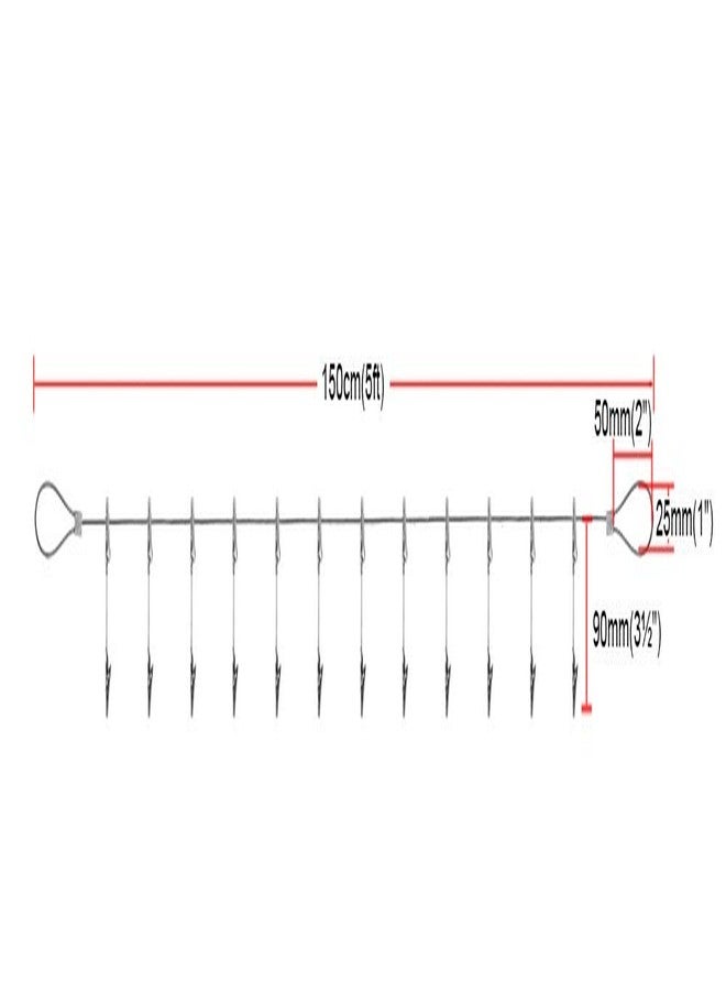 MOUNTAIN_ARK 6 Pack 5 ft Steel Wall Hanging Photo Display String Wire Cable with Adjustable Alligator Clip, for Hanging Picture Kids Art Crafts Note - Image 4