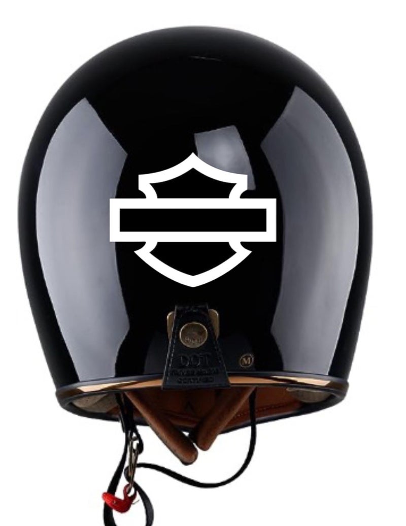f&b decals Motorcycle bar and Shield Design Vinyl Decal #2 Pieces Moto HD Club 5"x4" (White) - Image 3