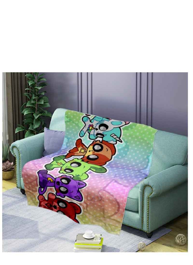 Y&D poppy playtime smiling crittersFlannel Throw Blanket  Super Soft Lightweight Air Conditioner Blanket Cooling Summer Blanket Towel Blanket For Couch  - Image 1
