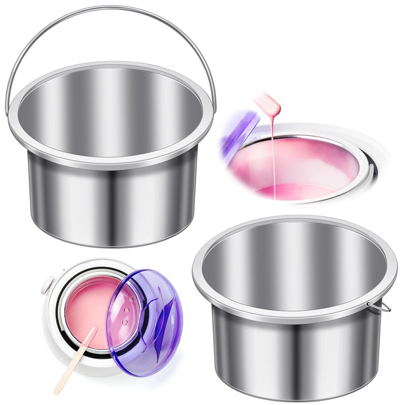 1 Piece Wax Pot Wax Warmer Replacement Tin Inner Pot Portable Hair Removal Waxing Bowl for 500 ml Hair Remover Machine