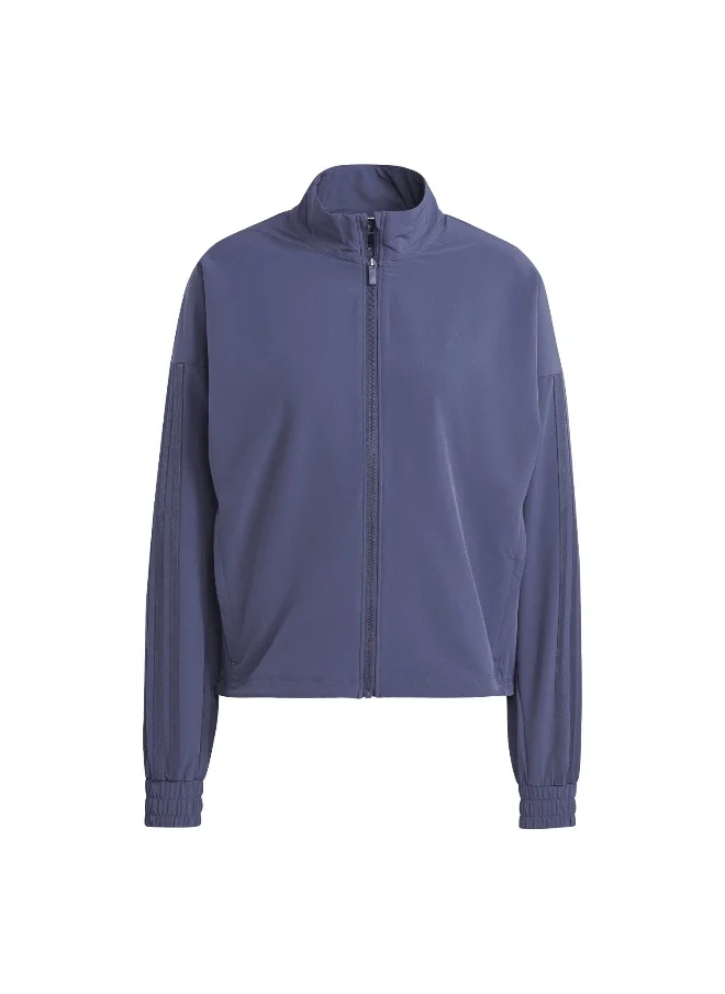 Adidas adidas Pacer W Jacket Blue Training Track Tops 2XS