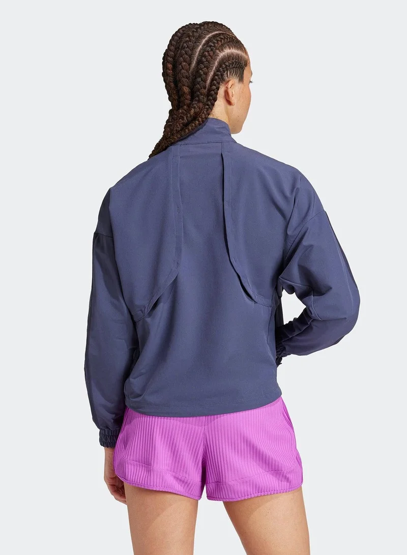 Adidas Pacer All Gym Tonal 3-Stripes Woven Jacket