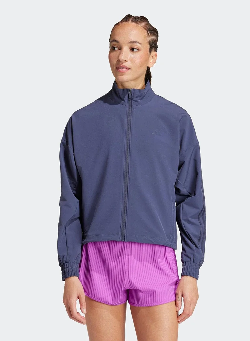 Adidas Pacer All Gym Tonal 3-Stripes Woven Jacket