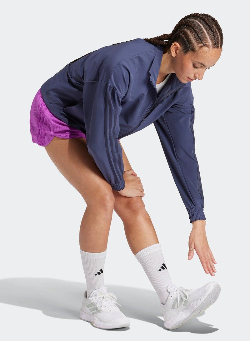 اديداس جاكيت Pacer All Gym Tonal 3-Stripes Woven - Image 4