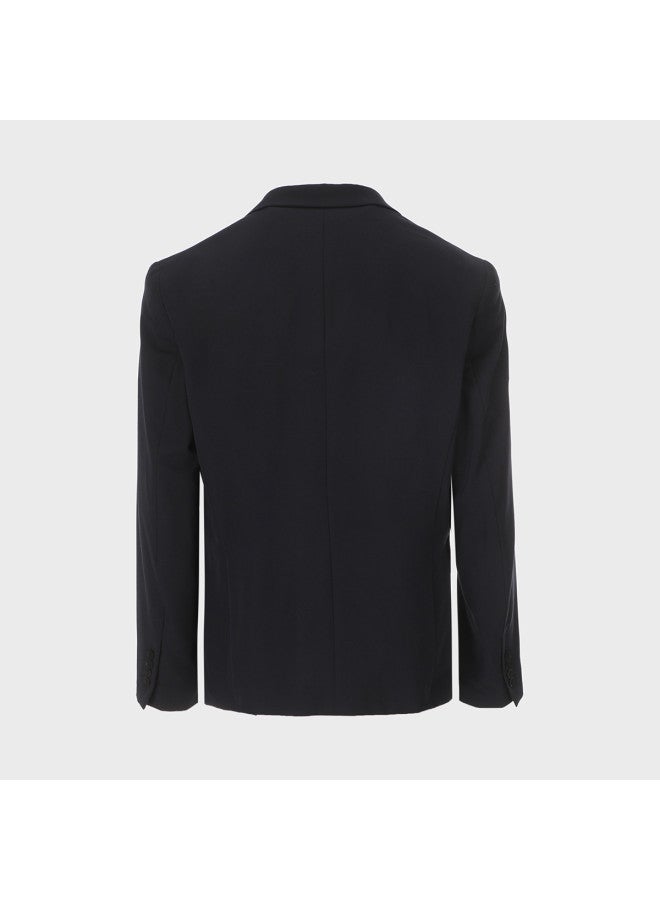 Zara men's Classic Solid Color Formal Business Long Sleeve Notch Lapel Suit Jacket - Image 3