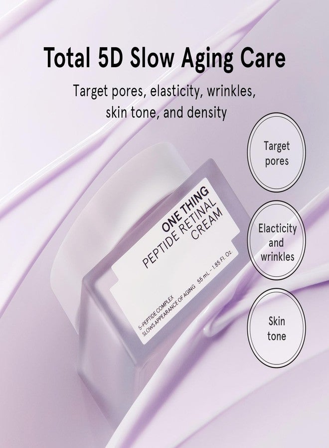 ONE THING Peptide Retinal Cream, Vitamin A, Faster Acting than Retinol, Retinaldehyde Anti Aging Face Cream, Smooths Wrinkles, Refines Pores and Improves Elasticity, Korean Skincare 1.85 fl.oz, 55ml - Image 2